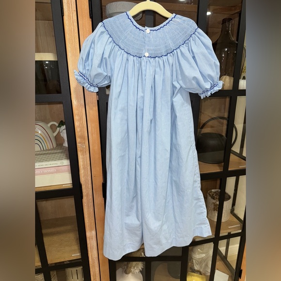 Vintage Cinderella Smocked princess bishop dress toddler girl puff sleeve disney - Picture 3 of 7